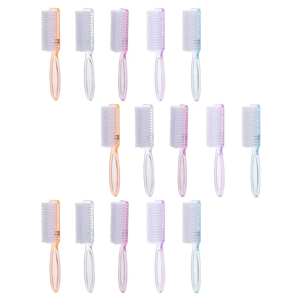 15Pcs Handle Nail Brush Premium Fingernail Toenail Cleaner Flexible Bristles Easy Carry for Bathroom Kitchen Travel Daily Care