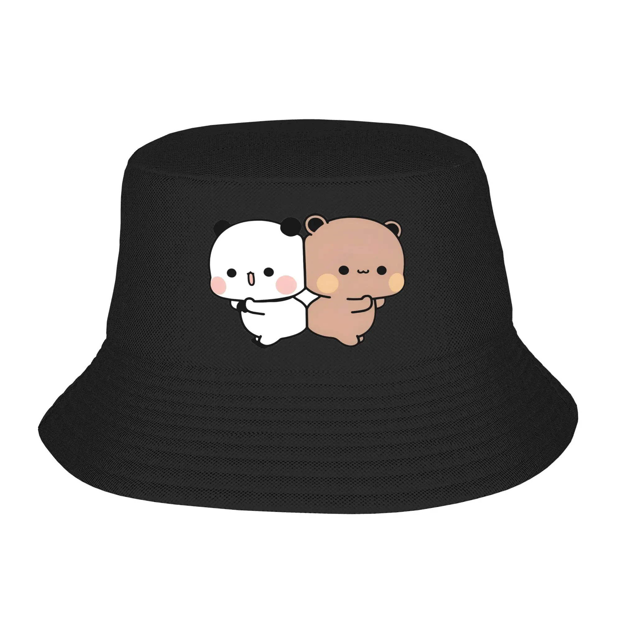 Bubu Yier Beer Cartoon Bucket Hats Summer Beach Vacation Getaway Headwear Merchandise Fisherman Cap Women Bob UV Protection