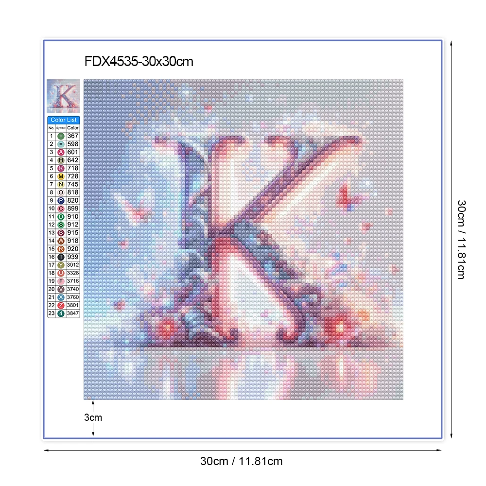 5D Art Letter Diamond Painting Free Combination Full Square Round Diamond Mosaic Abstract Color Home Decoration