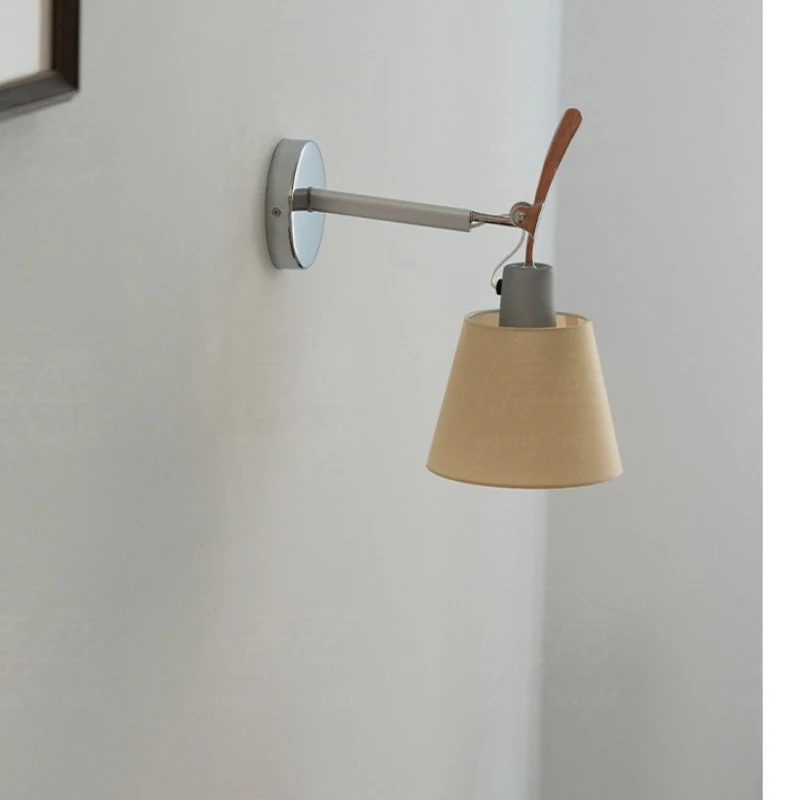 

Italian designer medieval parchment walllamp bedside study bedroom porch corridor background wall reading lamp