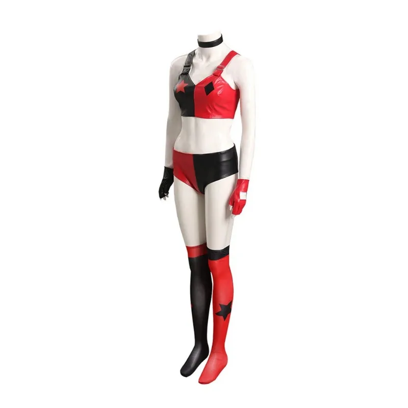 Costume Cosplay Zentai Rouge et Noir pour Femme, Vêtements Sexy en IQUE dex, Perruques Roses et Bleues, Offre Spéciale, ixde Jeu