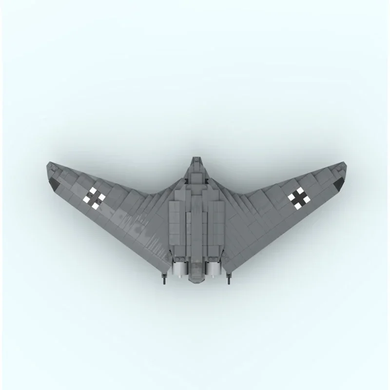 Military Aircraft Model Moc Building Bricks Horten HO-229V3-German Livery Technology Modular Blocks Gift Toys DIY Sets Assembly