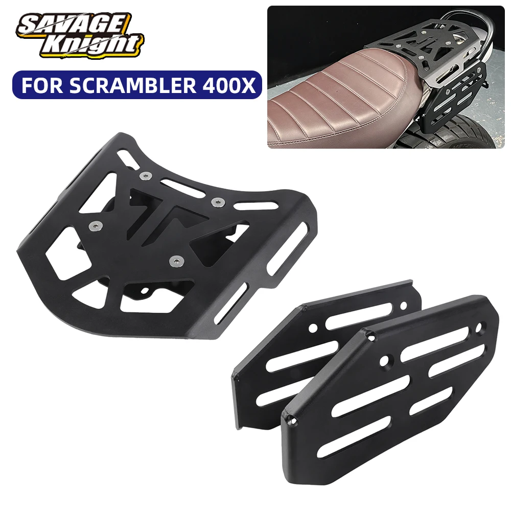 

For Scrambler 400X 400 X 2024-2025 Saddlebag Bracket Holder Rear Luggage Rack Shelf Side Bag Support Top Box Tail Cargo Plate
