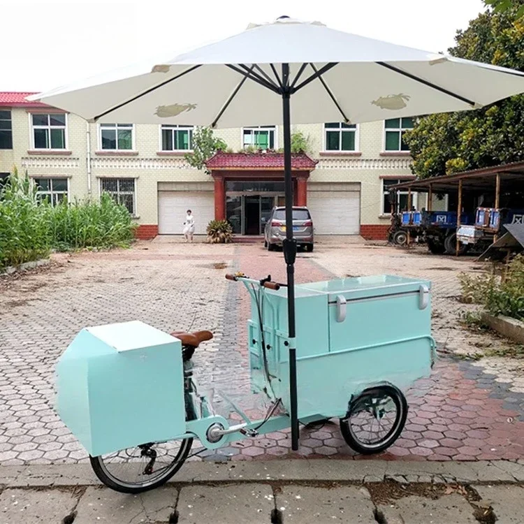 Commercial ice cream bicycle mobile stall cold drink takeaway truck