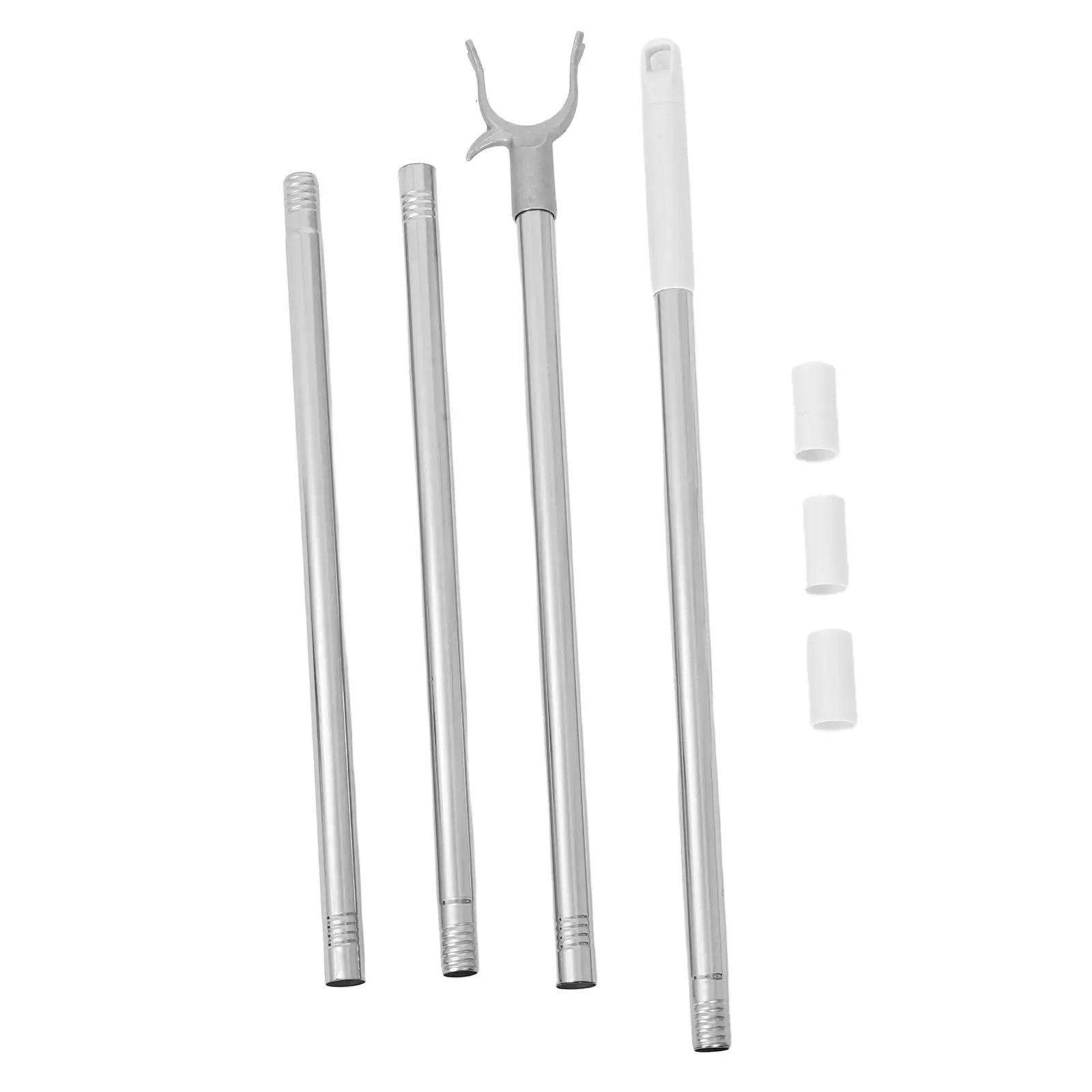 

Clothes Rail Closet Reacher Pole with Hook Wardrobe Hanging Rod Stainless Steel Poles for Garment Rack