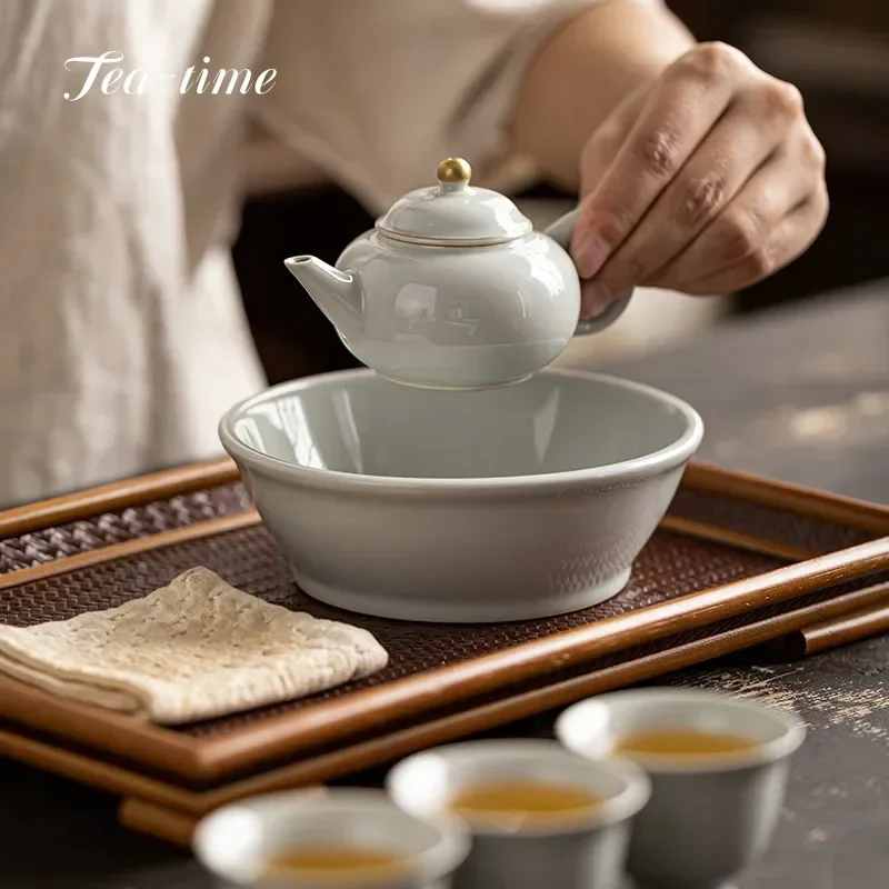 

100ml Dehua Chinese Antique Master Gold-painted Handmade Teapot Kung Fu Tea Set Filterable Tea Maker Creative Retro Single Pot