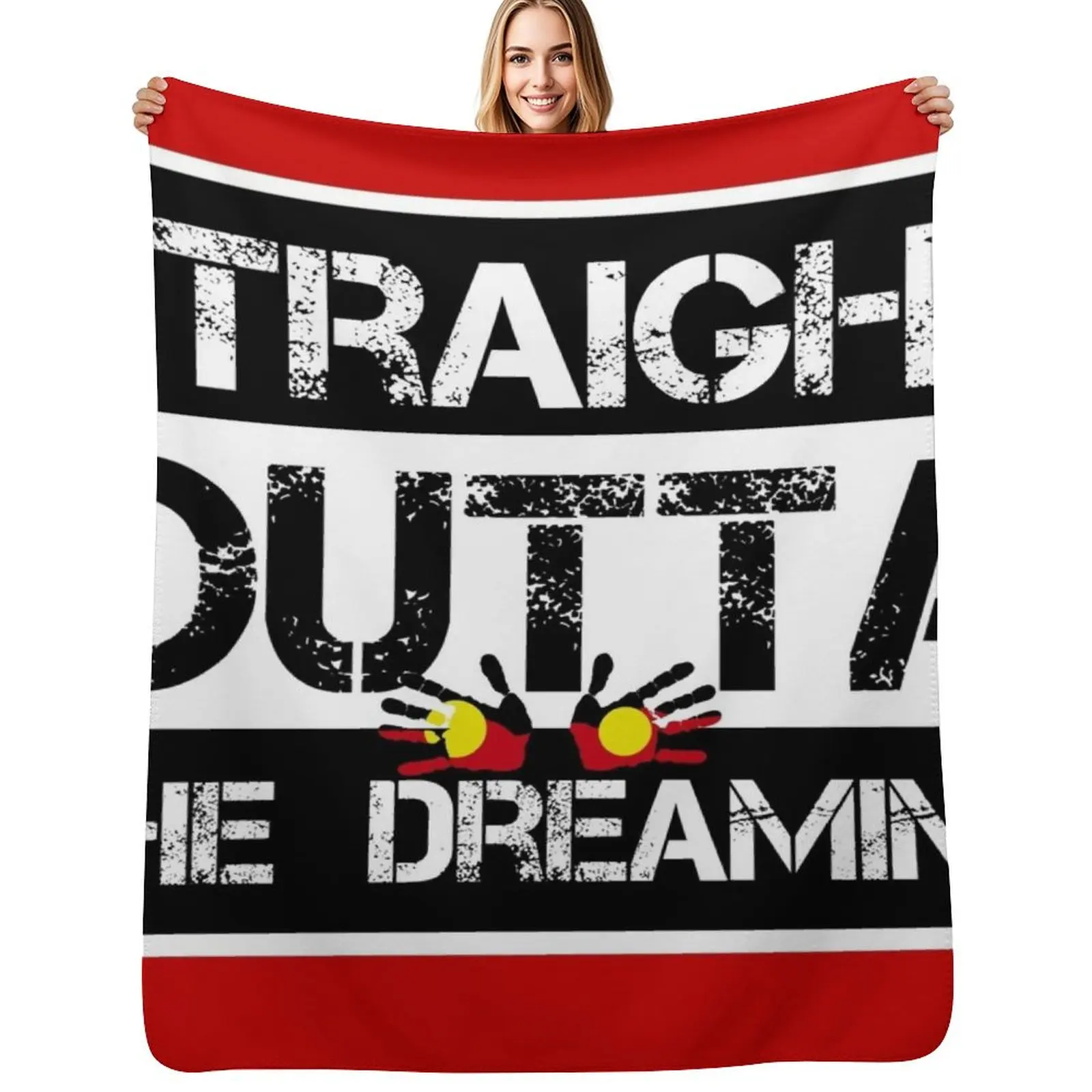 

Straight Outta the Dreaming Throw Blanket Men's Soft Warm Throw Blanket for Couch