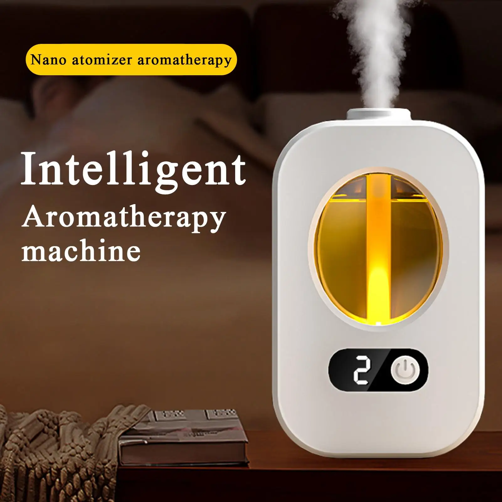 Macchina per aromaterapia intelligente Spruzzatore automatico di fragranze Diffusore di oli profumati Temporizzazione Apparecchio ricaricabile ad ampia copertura per Spa