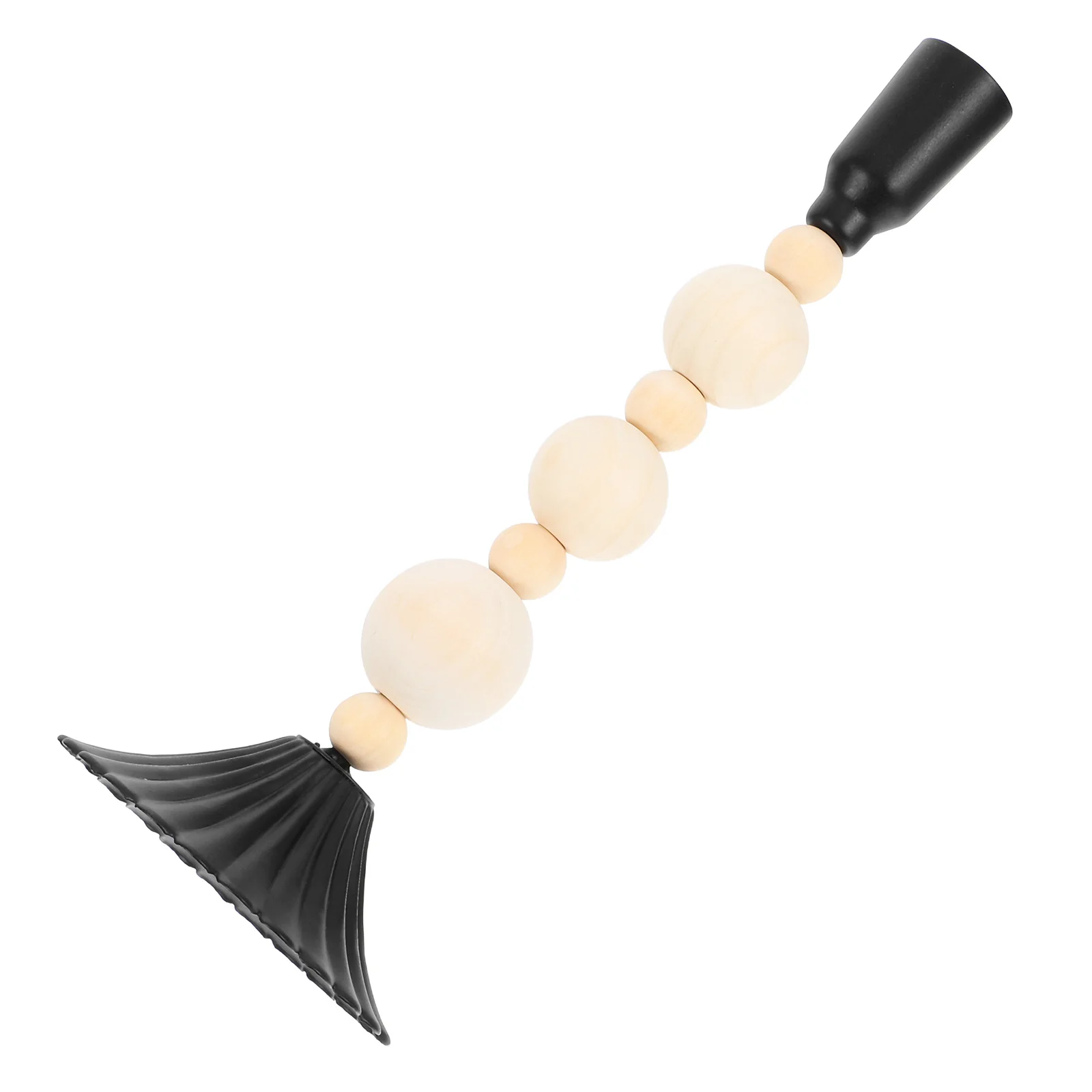 

Wood Bead Iron Holder Black Rustic Farmhouse Decorative Taper Candlestick Stand For Table Centerpiece Wedding Home