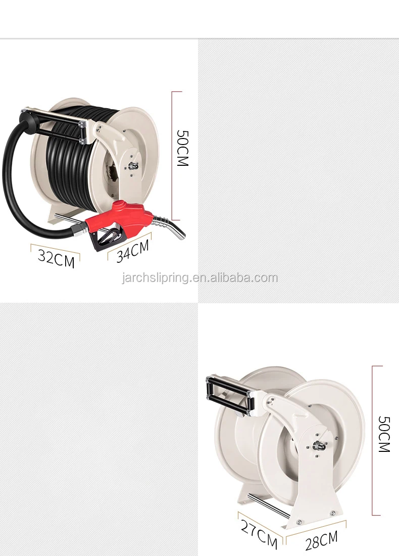 1PCS Manufacturer Hydraulic Retractable Spring Rewind Hose Reel Gas Fuel Truck Diesel Oil Hose Reel