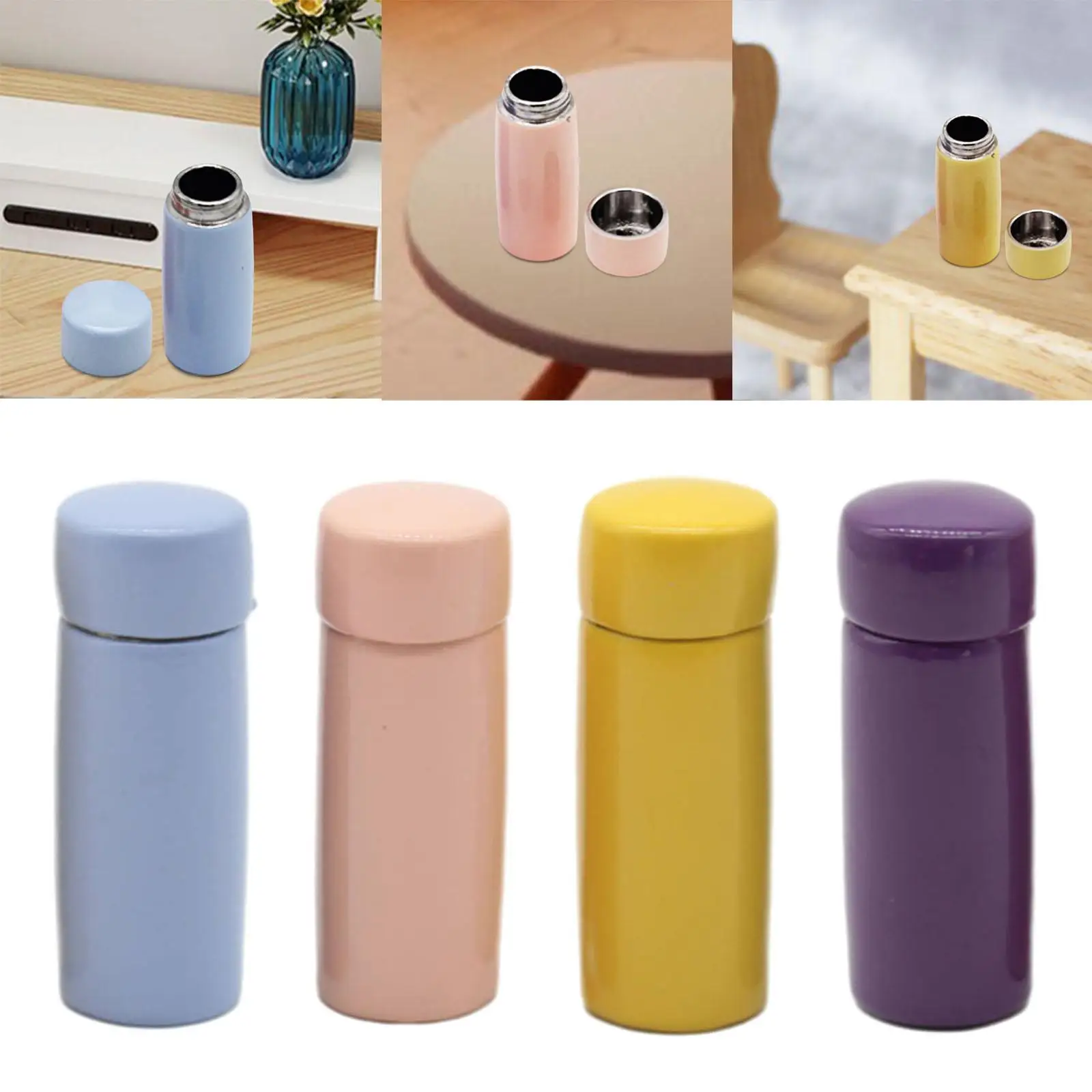 Casa de bonecas copos isolados fingir jogar acessório de cozinha metal mini copo de água casa de boneca acessórios para cozinha decoração do quarto
