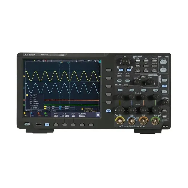 350MHz 2-Channel Digital Storage Oscilloscope DT OS4352 Benchtop Lab Oscilloscope with 1GSa/s Sampling Rate 8-inch Display