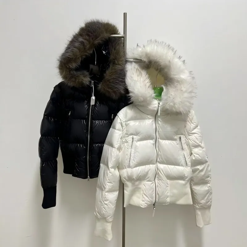 Пуховик со съемными рукавами и коротким