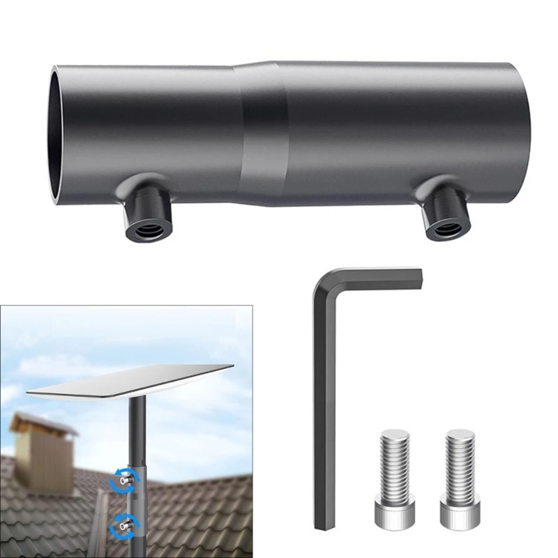 Pipe Adapter Mounting Bracket Suitable for V2 Satellite Dish Outdoor Antennas, Multiangle Adjustment, Easy DropShipping