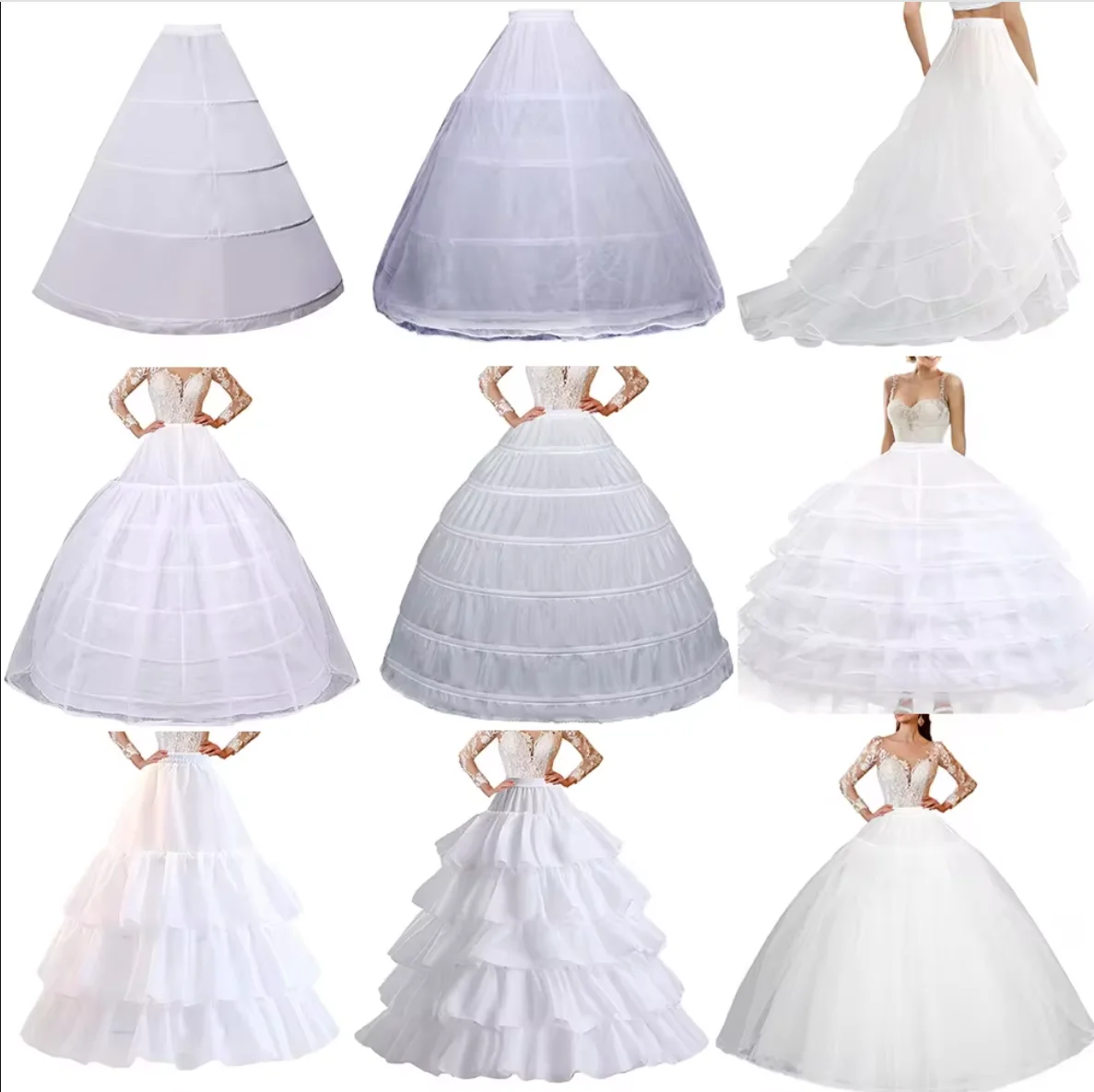 Bridal Wedding Petticoat Underskirt Ball Gown Crinoline Slip Underskirt Bridae Prom Dress Petticoats