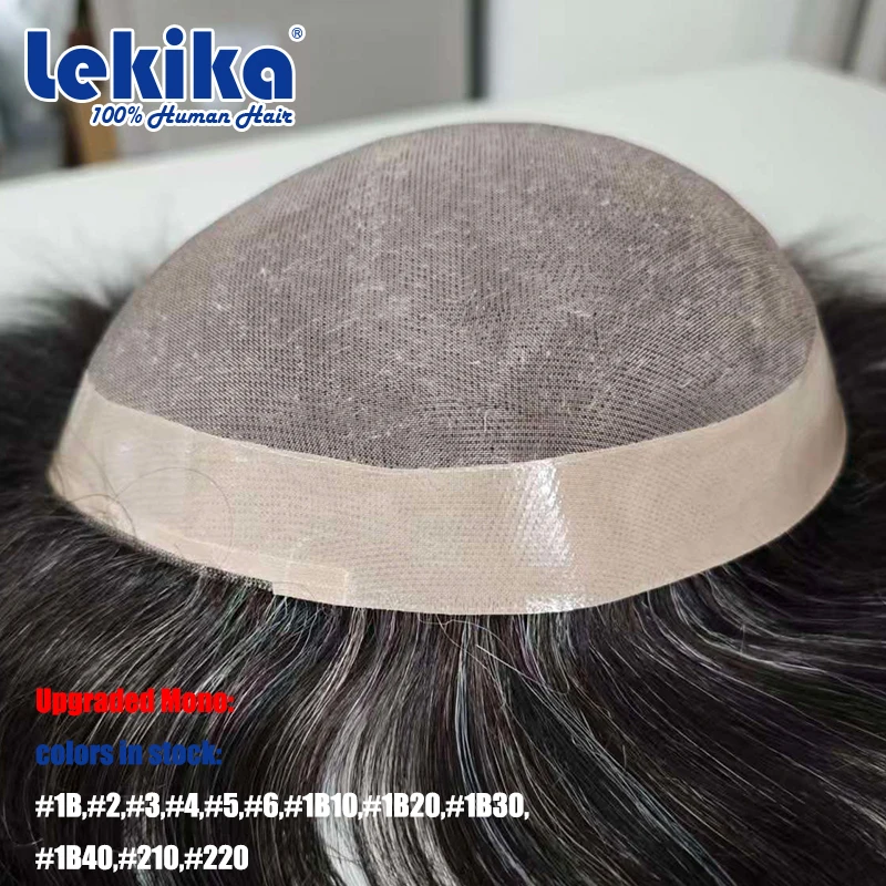 

Mono And NPu Toupee Durable Human Hair Wigs Exhaust100% Human Hair Wigs Breathable Male Hair Prosthesis 6'' Toupees For Men