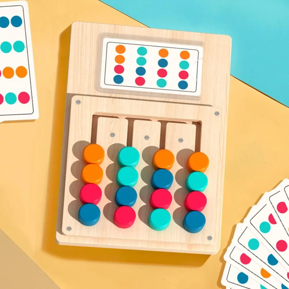 Brain Logic Colors Matching Game Training Aufklärung Frühpädagogisches Denken Entwicklungsspielzeug Feinmotorik aus Holz