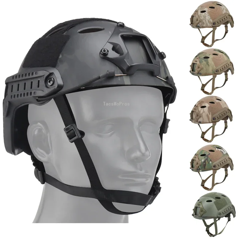 

Half Covered Fast Helmet Tactical Combat Hunting Shooting Wargame PJ Helmets Airsoft Paintball Head Protector Sports Helmets