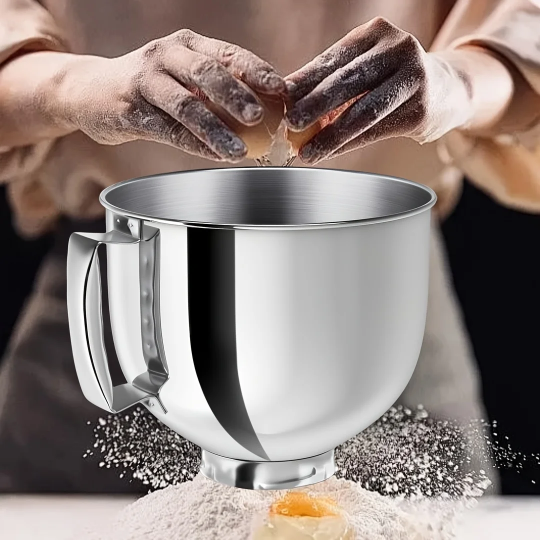 

Чаша для миксера из нержавеющей стали, совместимая с миксерами KitchenAid Artisan и Classic с наклонной головкой объемом 4,5-5 квартов - 5 квартов, La