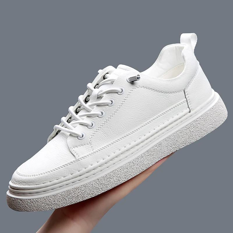 

Casual Leather Shoes for Men Trend Brand Flat Man's Sneakes White Comfortable Casual Shoes