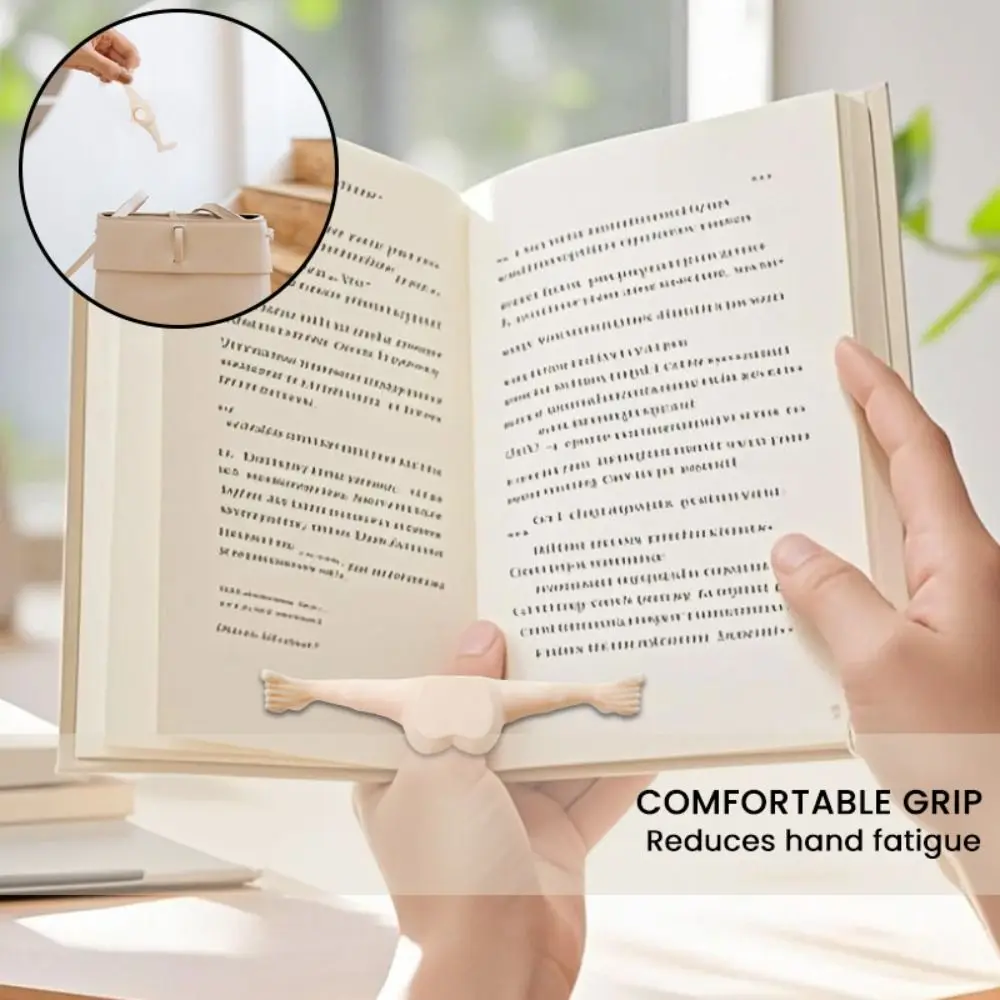 مساعد القراءة مضحك الإبهام المرجعية كتاب دعم قابلة لإعادة الاستخدام حامل الصفحة البلاستيكية زخرفة متعددة الوظائف البنصر صفحة كليب