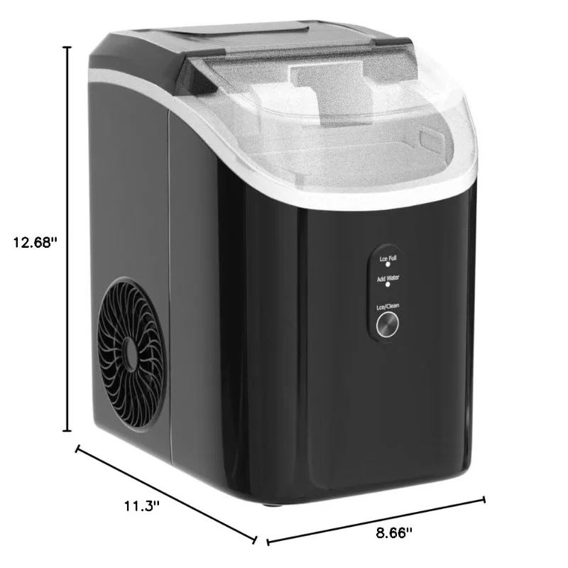 Nugget Ice Maker Countertop, Portable Crushed Sonic Ice Machine, Self Cleaning Ice Makers with One-Click Operation