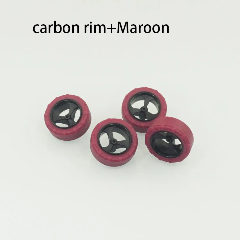 project D mini 4wd parts carbon small wheels maroon super hard tyre 95634/96635 narrow wide rims for tamiya mini 4wd racing car