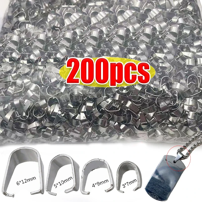 

200PCS Silver Color Pendant Pinch Bail Clips Melon Seeds Charm Clasps Connector Bulk for DIY Nacklace Jewelry Making Findings
