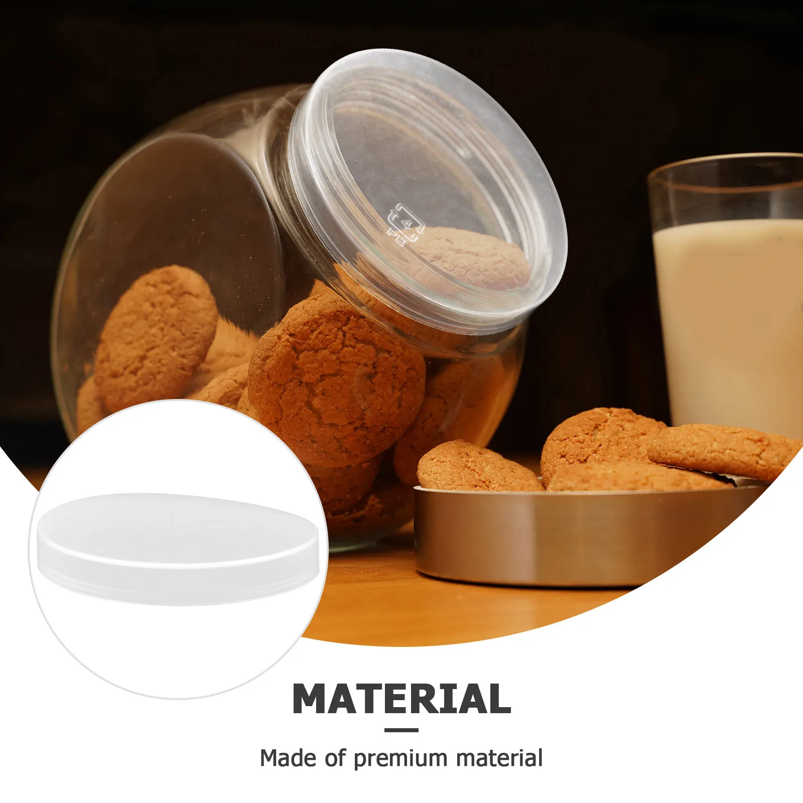 

50 Pcs Milk Bottle Cap Replacement Caps Jug Cover Bulk Reusable Lids Transparent