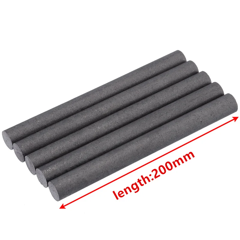 50Pcs/Lot 200mm 99.99% 3mm Carbon Rods bar Electrode Cylinder Corrosion Resistance Conductive Teaching