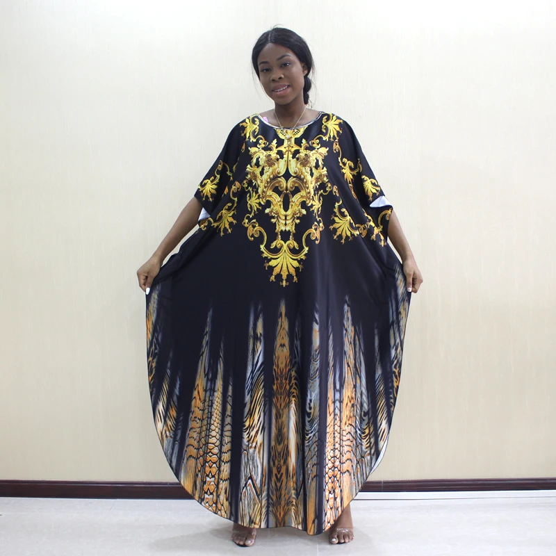 

Party Dress Women Kaftan African Print Dashiki Dresses Elegant Ladies Short Batwing Sleeve Leopard Boho Dress 2024 New