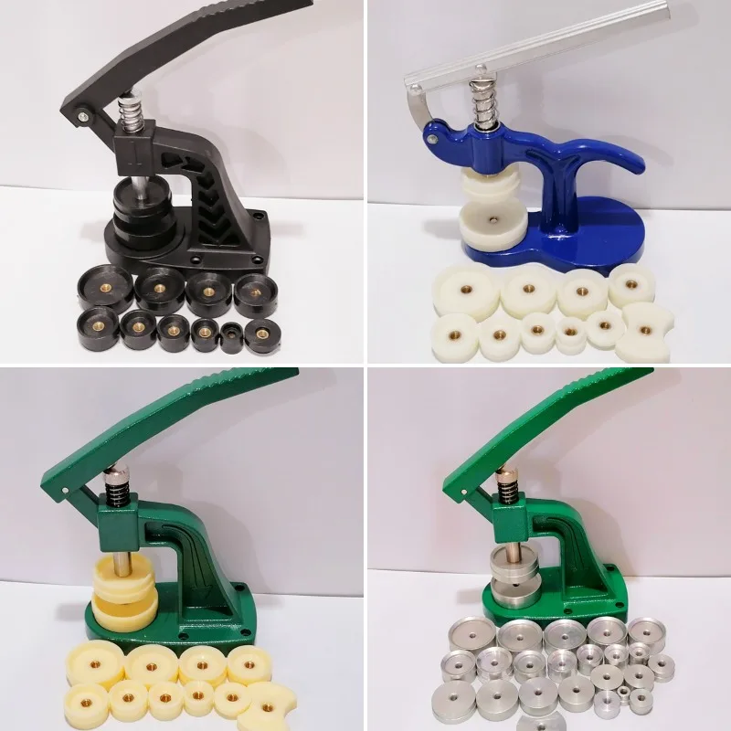 Strumento per la riparazione dell'orologio, pressa per ghiandole, pressa per contametri, coperchio posteriore della pressa dell'orologio, coperchio inferiore, pressa interamente in acciaio, stampo per manicotti in lega di alluminio