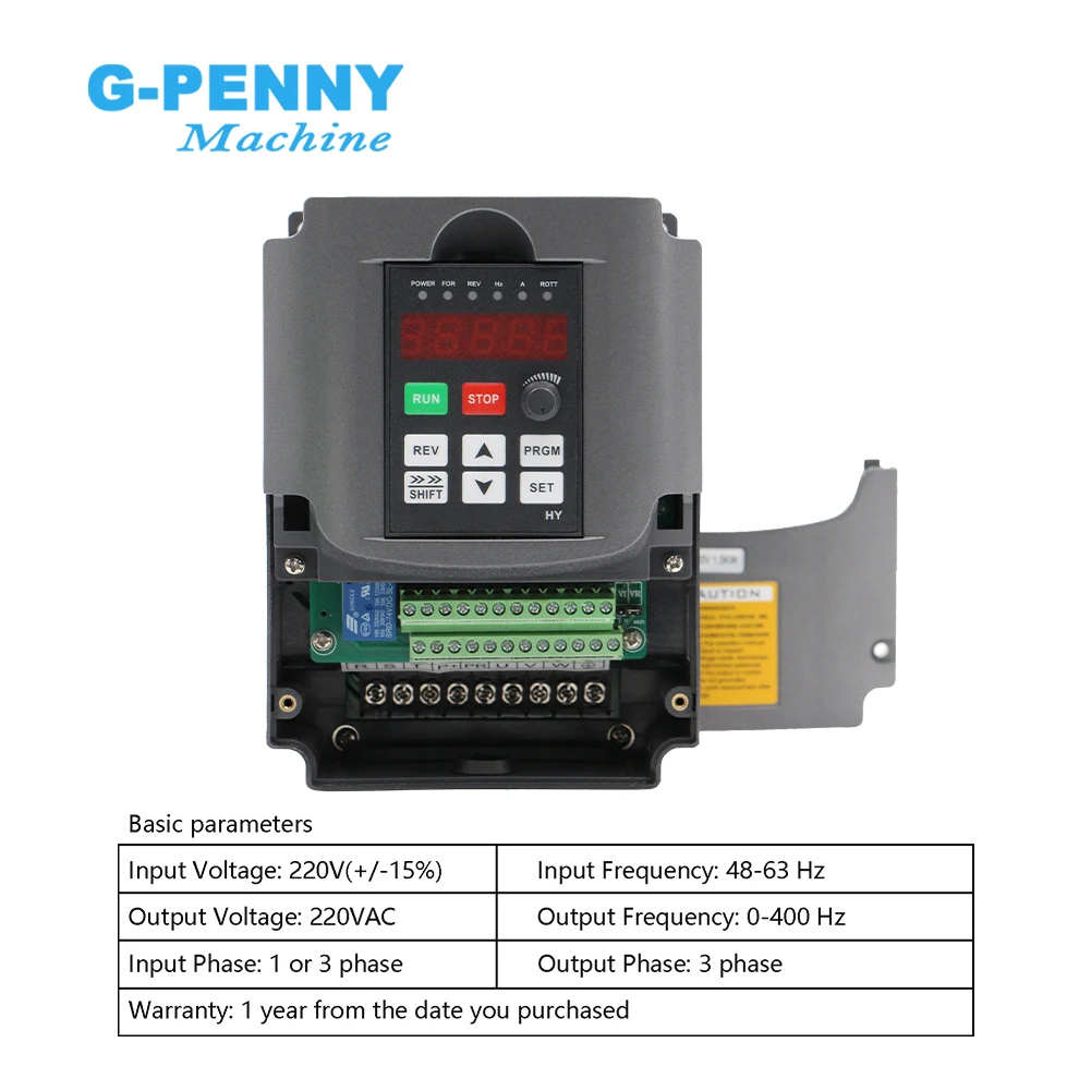 1.5kw VFD CNC spindle motor speed control 220v 380v Variable Frequency Drive Inverter 1HP or 3HP Input 3HP Output for cnc driver