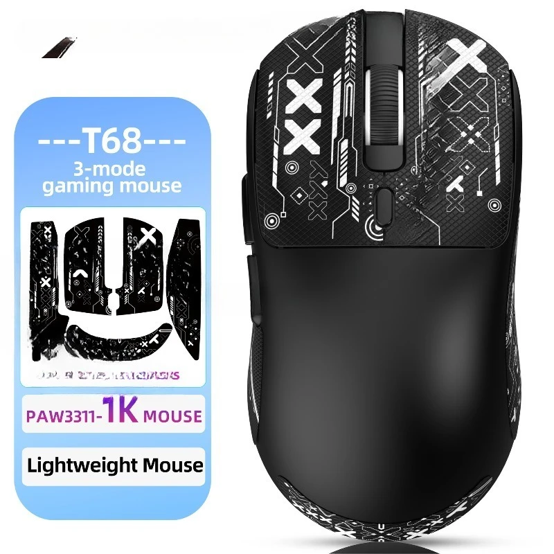 Mouse da gioco leggero a tre modalità T68 3311 micro-movimento TTC programmabile a sette pulsanti