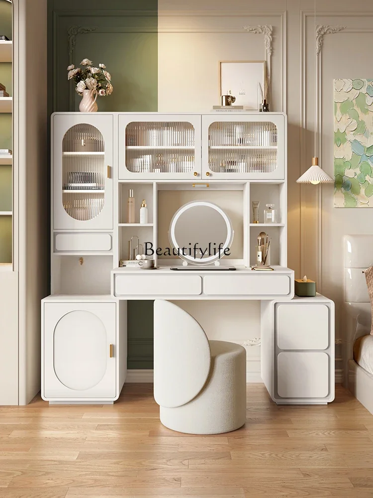 

ld6Simple Dressing Table Computer Modern Bedroom Storage Cabinet Integrated Advanced Sense Makeup Table