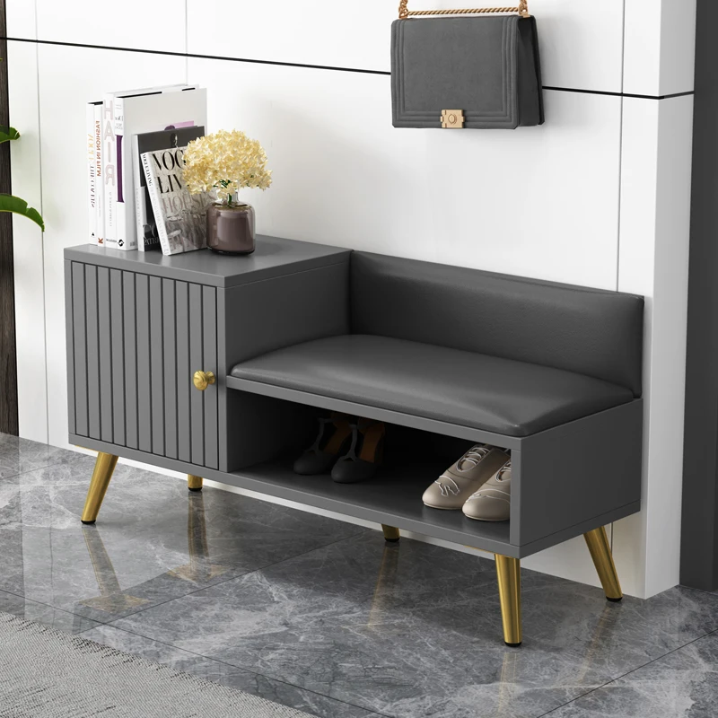 

Furniture shoe bench for home door, light luxury shoe cabinet, stool integrated multifunctional soft enclosure, entry-level