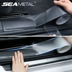 SEAMETAL Car Door Protective Film 3D Carbon Fiber Door Edge Protector Wear-Resistant Anti Scratch Car Paint Guard Matte Sticker