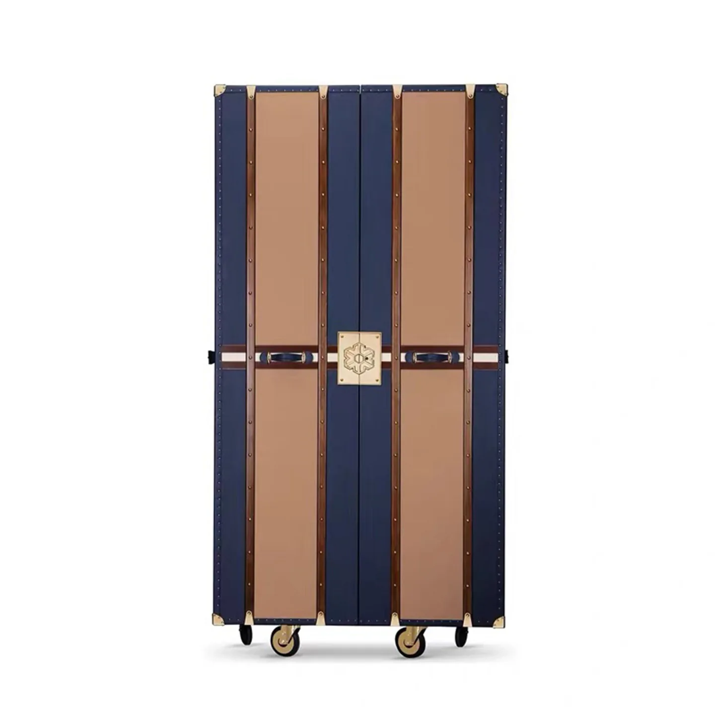Light luxury solid wood wine cabinet villa household high-end box-type movable red wine display cabinet with light