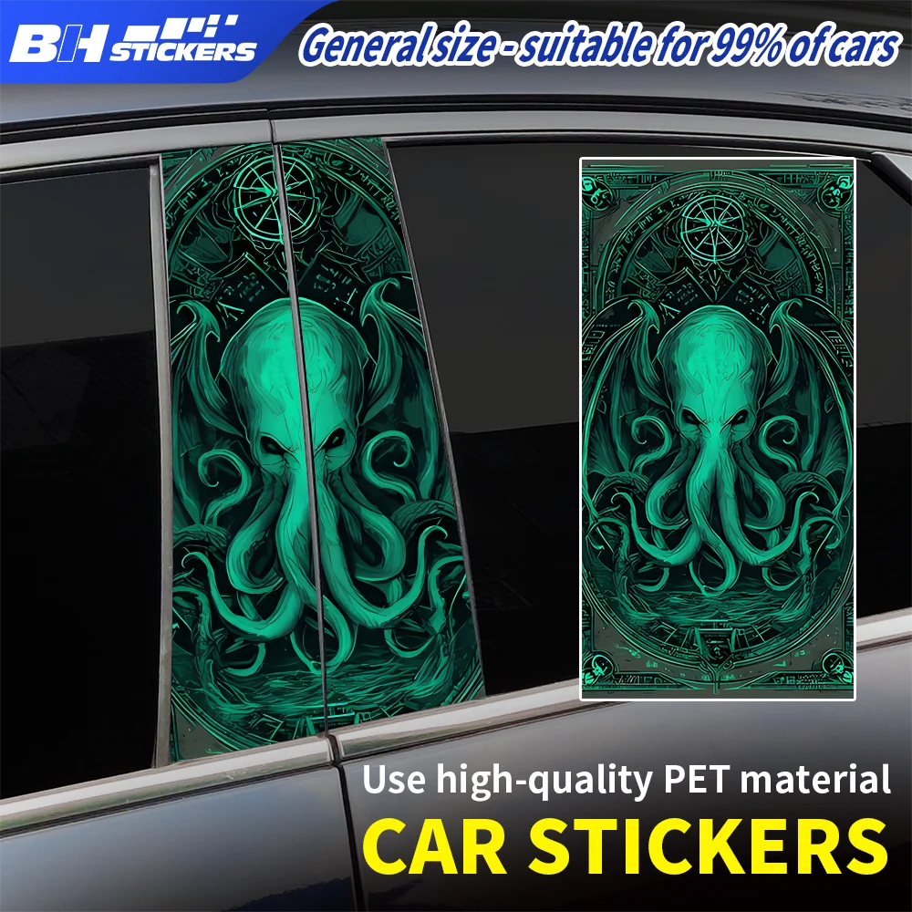 

Cthulhu Car B Pillar Sticker H.P. Lovecraft Horror Monster Auto Side Window Decal Waterproof Vinyl Wrap Universal Styling Decor