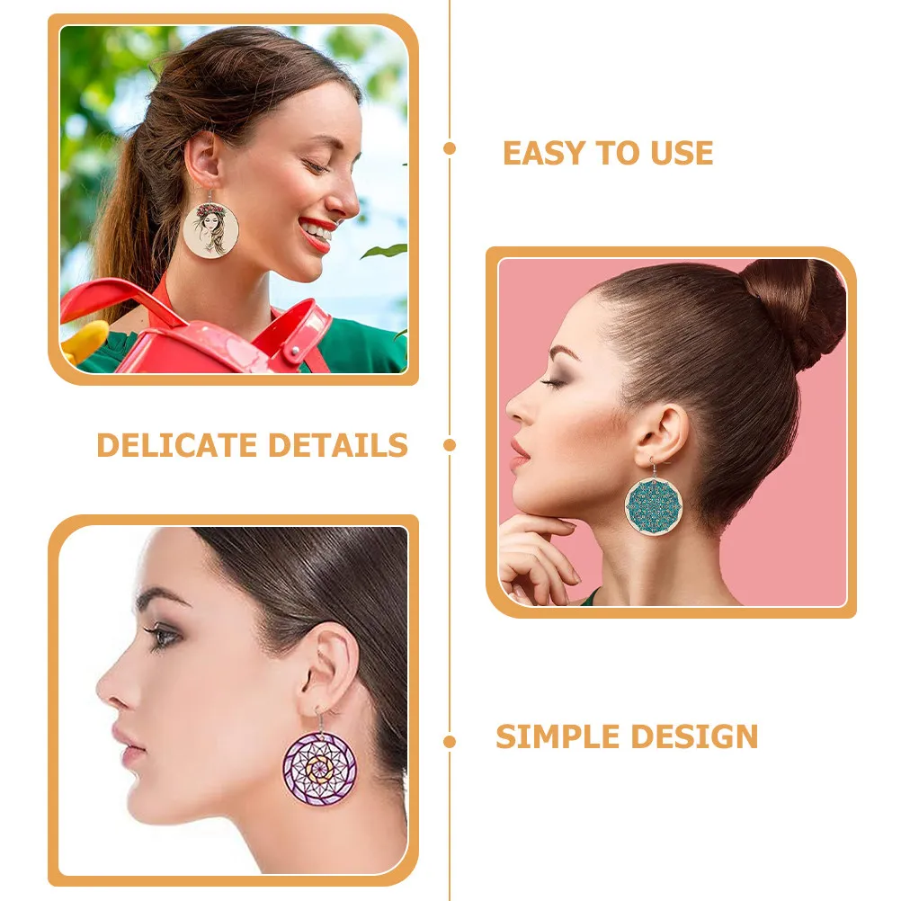 

Набор для изготовления деревянных серег своими руками: заготовки из натурального дерева для женских этнических подвесных серег-капель