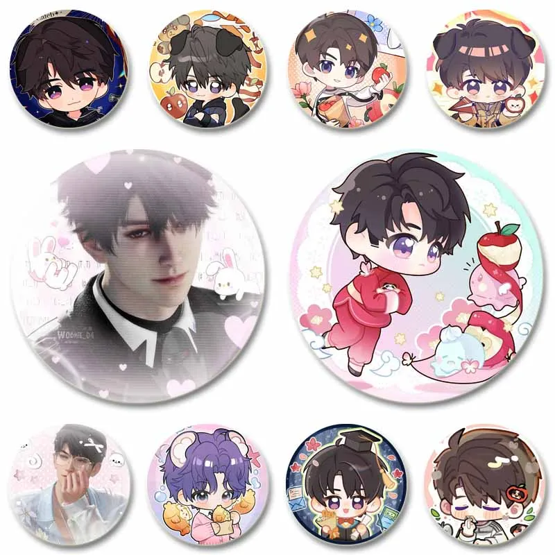 

Anime Game Love and Deepspace Button Badges Cartoon Sylus Caleb Zayne Rafayel Brooch Cosplay Badges Backpack Jewelry Accessories
