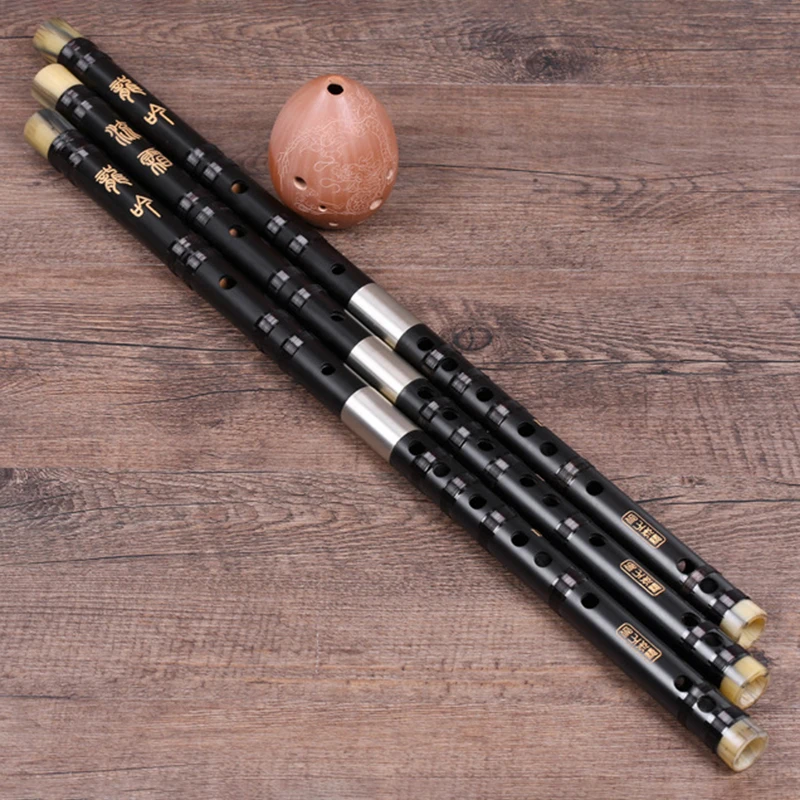 ebony-flute-c-d-e-f-g-tone-detachable-flute-beginner-adults-practice-performance-flutes-professional-portable-playing-flutes