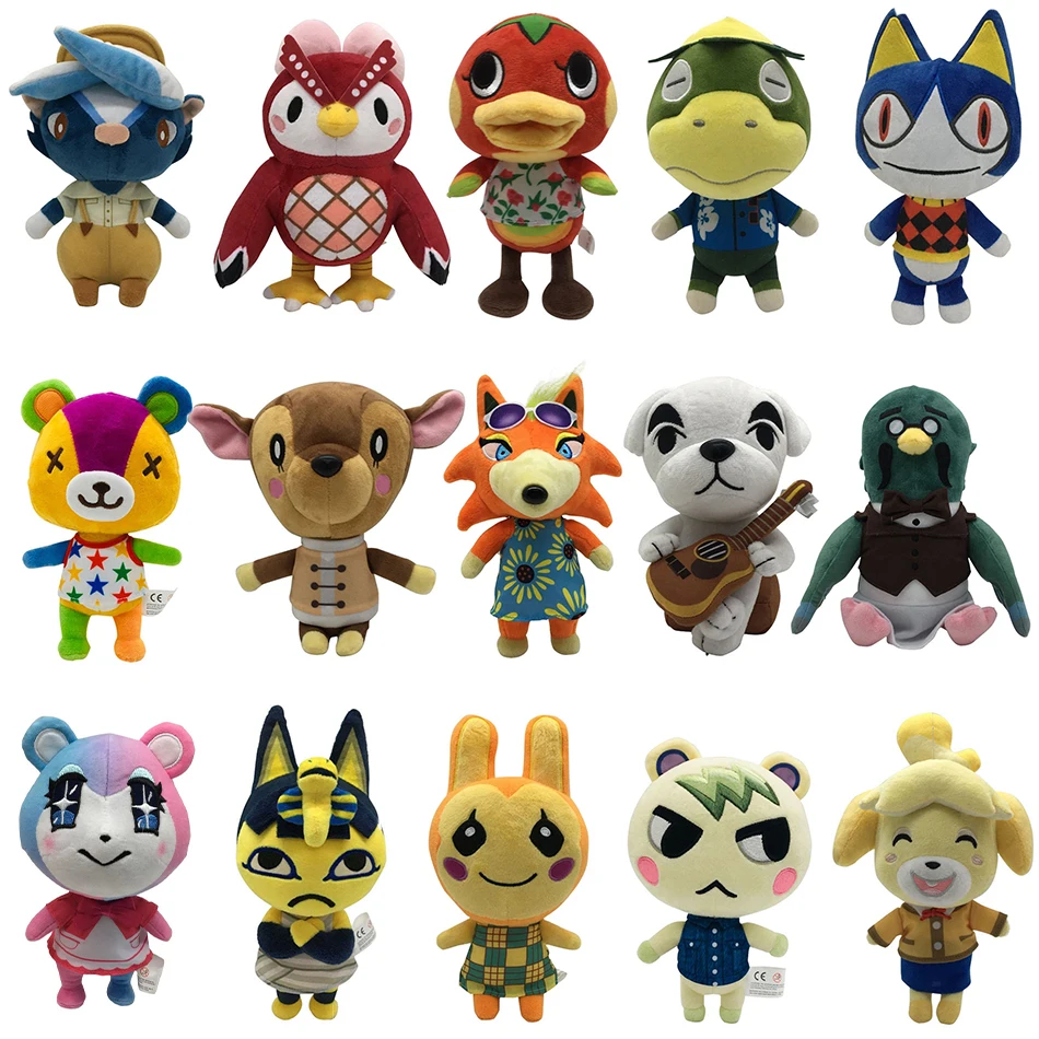 20cm~25cm Animal Crossing Plush Stuffed Animal Figures KK Tom Judy Isabelle Plush Cute Wolf Anime Plush Kids Party Gift