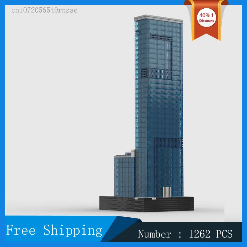 Moc City Architecture Street View Tower at 1/650th Scale Model Building Block Assembly Collection Toy Gifts