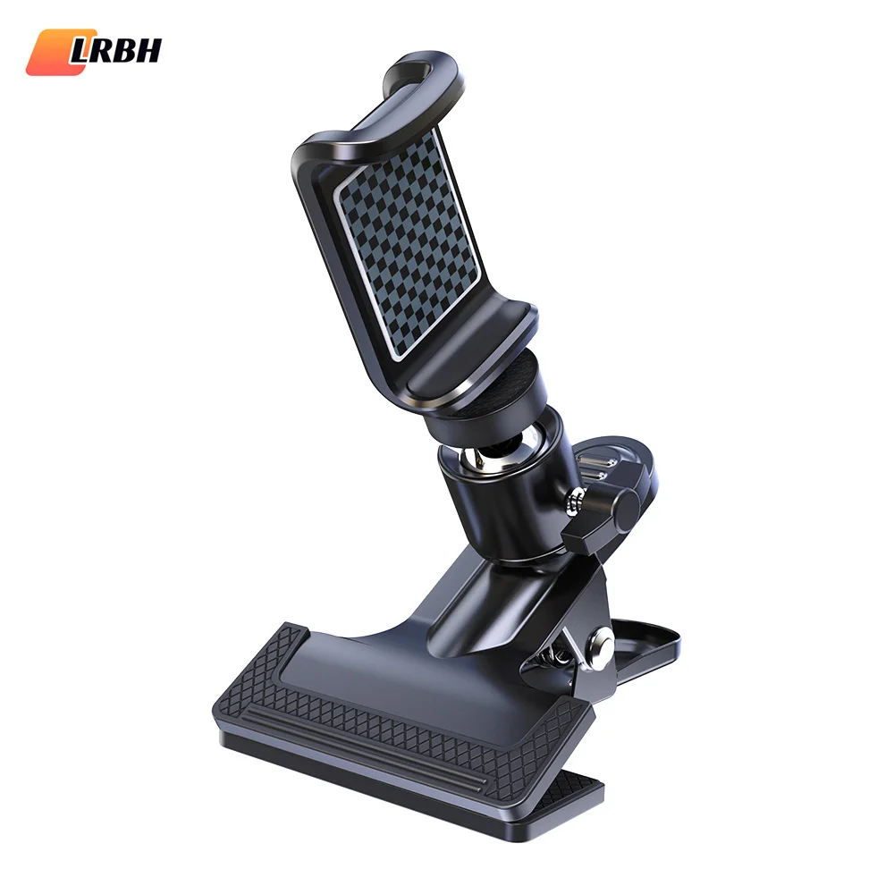 

LRBH Multifunctional Guitar Phone Mount, 360° Rotation Secure Lock Clip, Quick Install, Fits Guitar, Ukulele, Music Stand, Desk,
