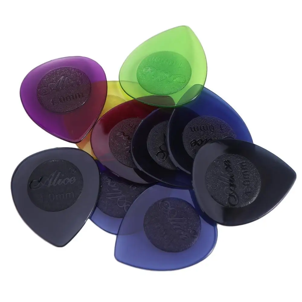 10pcs Random Color Guitar Picks Celluloid Plectrums Acoustic Guitar Picks Thickness ABS Droplet Shaped Guitar Pick Bass