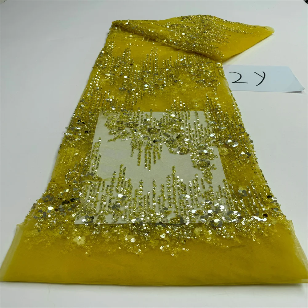 الترتر الأفريقي مطرز أقمشة الدانتيل عالية الجودة العريس النيجيري الزفاف الزفاف التطريز الفرنسية تول المواد 2 ياردة