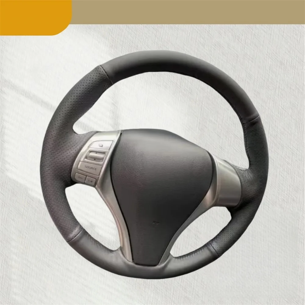 Customize Hand Sewing Microfiber Leather Car Steering Wheel Cover For Nissan Teana Altima 2013-2018 X-Trail Qashqai 2014 -2017