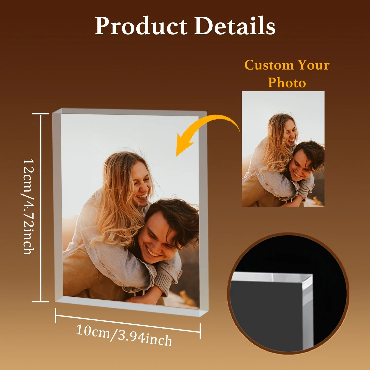 Customized acrylic photo frames, photo acrylic, personalized acrylic gifts, family, mother, friend birthdays, anniversaries, wed view 5