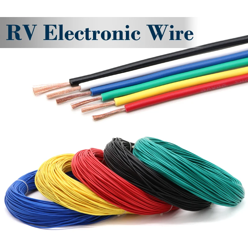 

RV Flexible Copper Wire 22/20/18/17/15/13/11AWG PVC Insulation Electric Extensions For Car Audio Wires Electrical Cable 1~5/10m